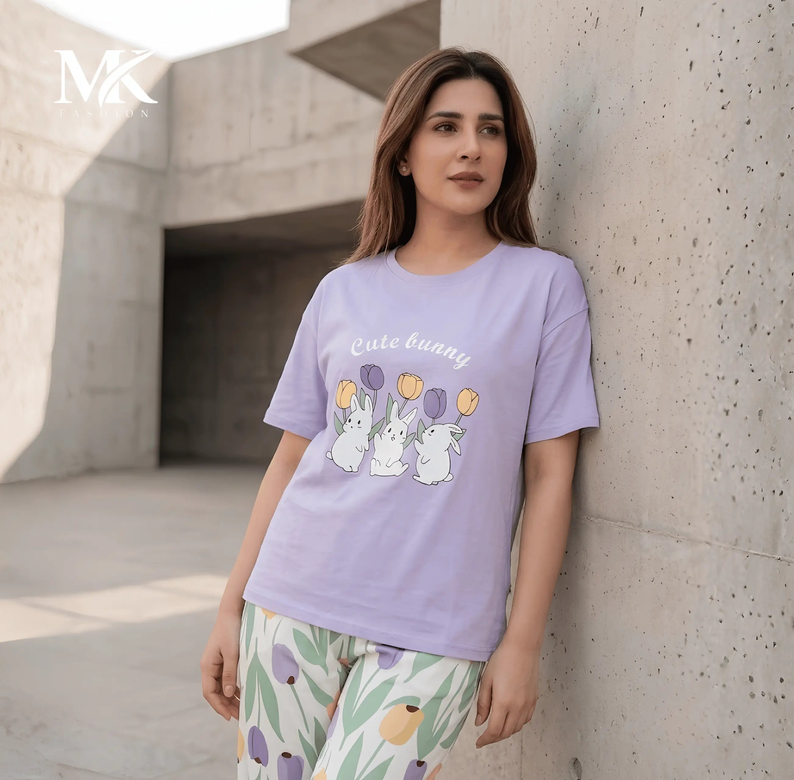 Cute Bunny Printed Night Suit