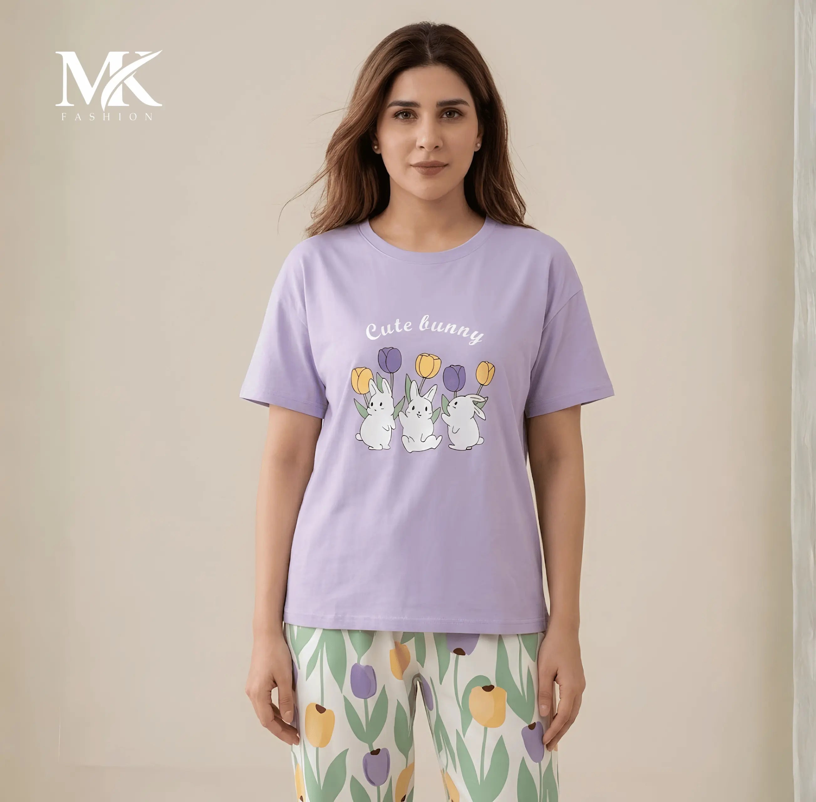 Cute Bunny Printed Night Suit